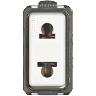 เต้ารับเดี่ยว 2 ขา กลมแบน B-TICINO SM9025 SINGLE SOCKETS 2P B-TICINO SM9025