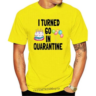 เสื้อยืดผ้าฝ้าย พิมพ์ลาย Happy Self-Isolating Birthday Happy Quarantined Birthday 60th Birthday Milestone Teen สไตล์คลาส