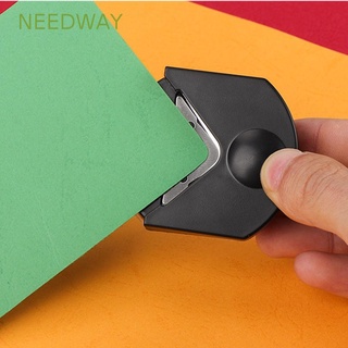 Needway เครื่องตัดมุมกระดาษ ทรงกลม ขนาดเล็ก แบบพกพา อุปกรณ์เสริม สําหรับการ์ดรูปภาพ สํานักงาน