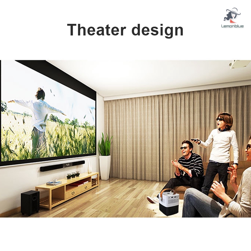 Mini Projector Portable LED Support 1080P Full HD Built in Speakers for ...