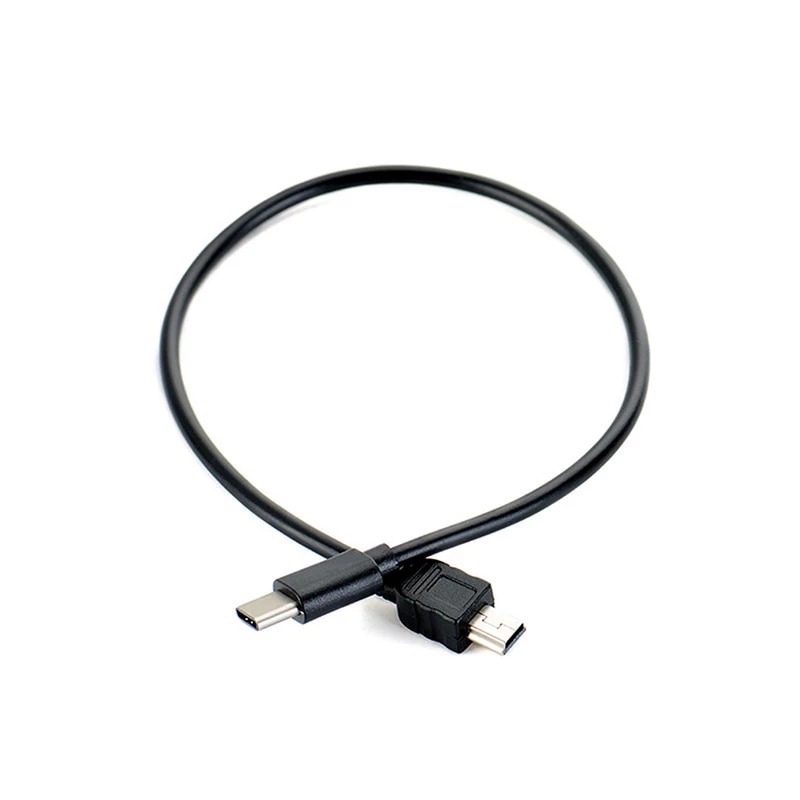 30ซม.USB Type C 3.1ชายไป Mini USB 5 Pin B ชาย Converter OTG อะแดปเตอร์ตะกั่วข้อมูลสำหรับ โทรศัพท์มือถือ