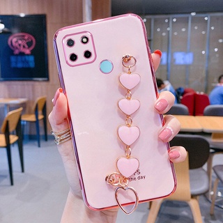 เคส Realme C25 C25S C12 C21 C21Y สร้อยข้อมือหัวใจสำหรับเด็กหญิงและสตรี | HY