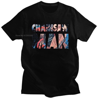 Daily-T เสื้อยืดลําลอง ผ้าฝ้าย แขนสั้น คอกลม พิมพ์ลาย Chainsaw Man แฟชั่นฤดูร้อน สไตล์สตรีท สําหรับผู้ชายลายการ์ตูน