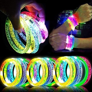 สร้อยข้อมือเรืองแสงในที่มืด LED กระพริบข้อมือ เรืองแสงในที่มืด ของเล่นงานแต่งงาน