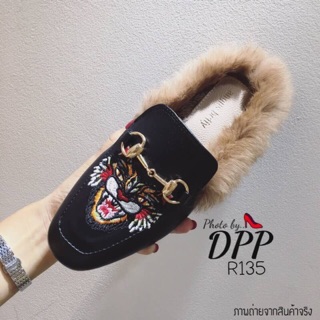 ขายดี🔥 รองเท้า slippers fur รอวเท้าทรงปิดหัวเปิดส้น พร้อมส่ง!