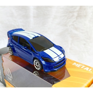 Majorette Ford Fiesta RS WRC - White Stripe - Blue Color /Wheels 5U /scale 1/58 (3 inches) no Package