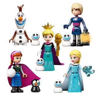 บล็อกของเล่น Anna Elsa Snowman ขนาดเล็กสําหรับตกแต่งบ้าน