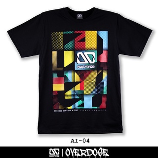 Overdose T-shirt เสื้อยืดคอกลม สีดำ รหัส AI-04(โอเวอโดส)