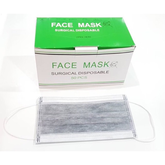 Mask 🚗💨 หน้ากากอนามัยคาร์บอน 😷😷 50ชิ้น/กล่อง