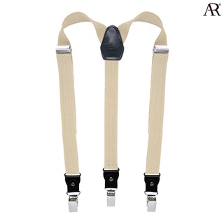 ANGELINO RUFOLO Suspenders(สายเอี๊ยม) 2CM. รูปทรงYแบบปรับความยาวได้ ดีไซน์ Beehive สีกากี/สีเทา/สีกรมท่า