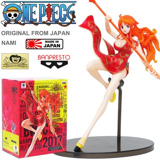 Model Figure งานแท้ Original แมวทอง Banpresto One Piece วันพีซ เต็มพิกัดสลัดจอมลุย วันพีช Nami นามิ ชุดจีน