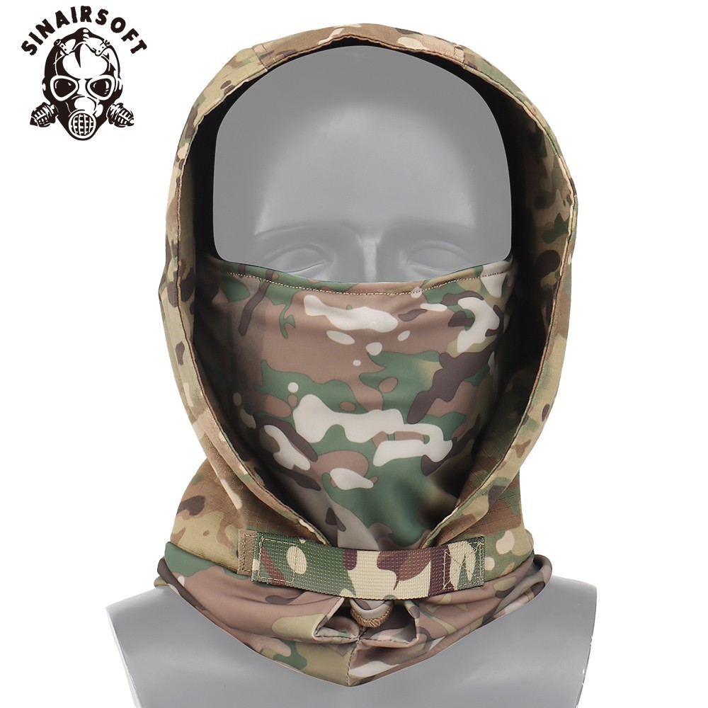SINAIRSOFT Outdoor Camping ผ้าคลุมศีรษะกลางคืนกันลมและทราย