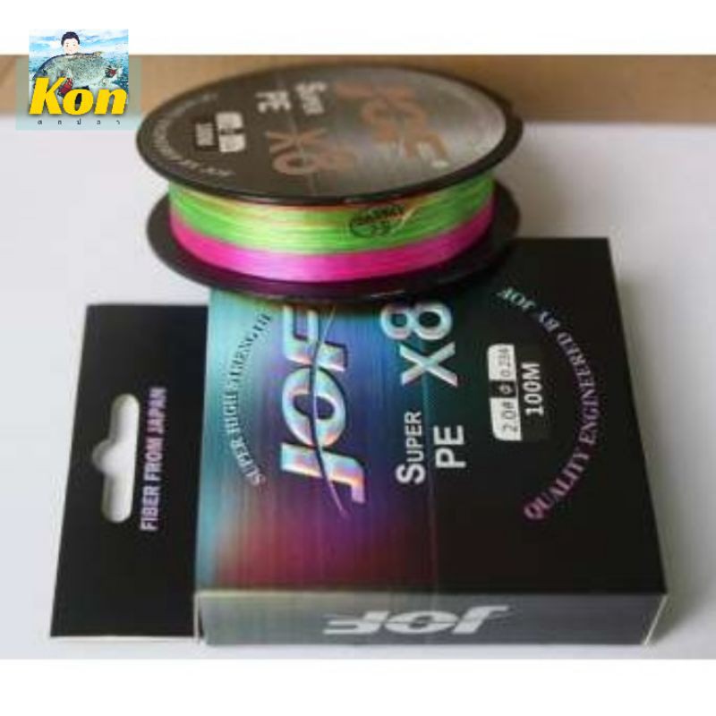 [คนตกปลา]สาย Super PE X8 High Strength by JOF สายพีอีพรีเมี่ยมถัก8 Form Japan 100ม.