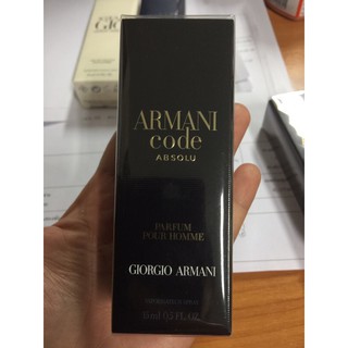 Armani code absolu parfum pour homme 15 ml กล่องซีล