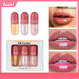 fit colors hot lip plump dye lip liquid partial pearlescent fine flash moisturizing moisturizing temperature control color changing lip oil lip gloss liquid set box/Sexy Liquid Lip Plumping Lip Gloss /  Lip Glaze / Repairing Reduce Lip Fine 【luun1】