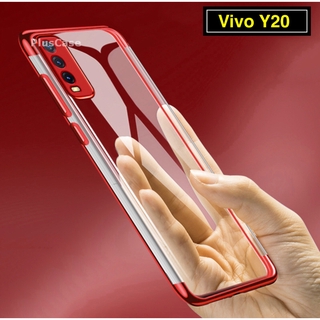 Case VIVO Y20/Y20s/Y20i/Y12S เคสวีโว้ เคสนิ่ม ขอบสีหลังใส เคสกันกระแทก สวยและบาง TPU CASE เคสซีลีโคน พร้อมส่ง ส่งจากไทย