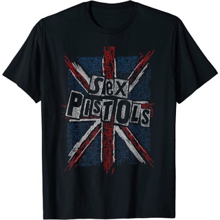 เสื้อยืดผ้าฝ้ายพรีเมี่ยม เสื้อยืด ลาย Union Jack Words Sex Guns สําหรับผู้ใหญ่