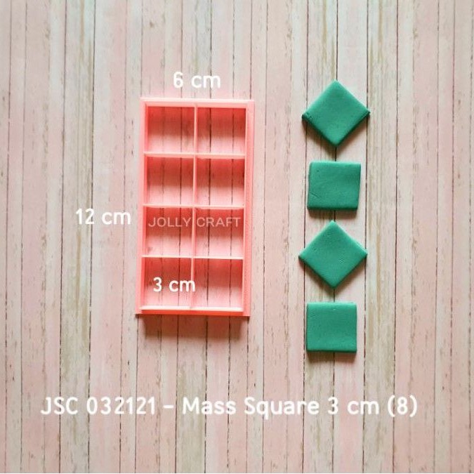 ที่ตัดคุกกี้ MASS SQUARE ขนาด 12, 6 ซม. (d.square @3 ซม.)