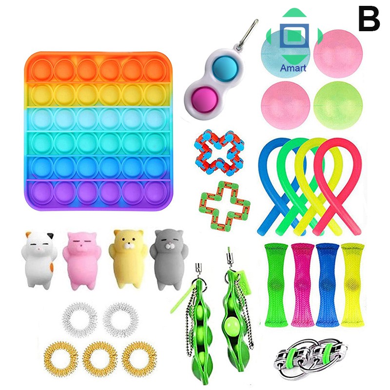 fidget toy pack with simple dimple