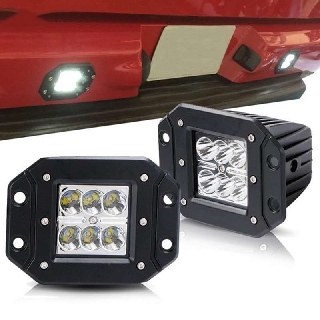 FS ไฟสปอร์ตไลท์รถยนต์ ไฟหน้ารถ ไฟช่วยตัดหมอก (1ชิ้น) LED SPOT BEAM US 18W เเสงขาว 12V-24V