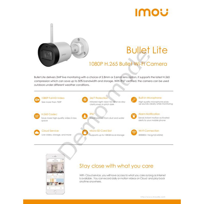 กล้องวงจรปิดไร้สาย iMOU IPC-G22P-280B