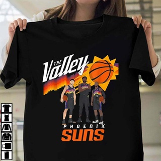 💙DRG💙2021 New Summer Tee Phoenix Suns Nba 2021 Devin Booker &amp; Chris Paul &amp; Deandre Ayton Black T- Shirt Best sale for