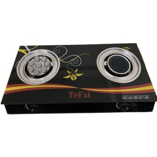 ยี่ห้อ TeFai เตาแก๊ส Gas Stove เตาแก๊สสเเตนเลส หัวฟู่ หัวคู่ 3 หัว หัวเตาผลิตจากชุบทองเหลือง ทนความร