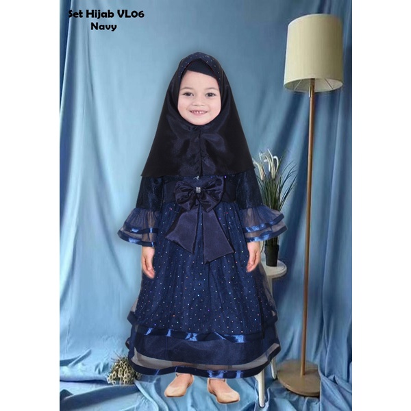 Jf - ชุดเดรสแขนยาว สําหรับชาวมุสลิม (ฟรีผ้าฮิญาบ) VL02 & VL06