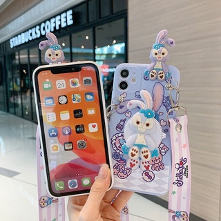 Compatible For Huawei Nova Y61 Y90 Y70 5T Nova 9 10 SE 11 Pro 8 7 8i 7i 4e เคสโทรศัพท์มือถือนิ่ม ลาย Stellalou 3D พร้อมกระจกแต่งหน้า และสายคล้อง สําหรับ