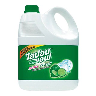 🔥HOT🔥 ไลปอนเอฟ น้ำยาล้างจาน สูตรมะกรูด 3600 มล. Lipon F Dishwashing Liquid Bergamot 3600 ml Gallon