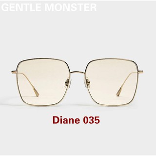 Diane 035-2021 แว่นตากันแดด กรอบโลหะ ทรงสี่เหลี่ยม สีเงิน สไตล์คลาสสิก