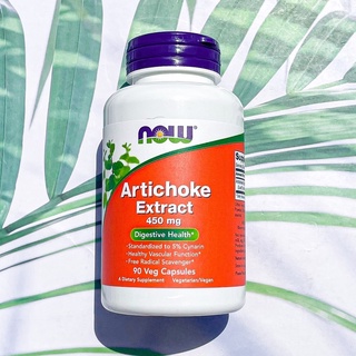 อาร์ติโชค Artichoke 450 mg  90 Veg.Capsules (Now Foods) บำรุงตับ ลดFat ลดคอเลสเตอรอล