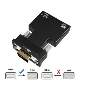 1080P HDMI TO VGA หญิงชายดิจิตอลเสียงอะแดปเตอร์ Video Converter สำหรับ PC แล็ปท็อปทีวีกล่องโปรเจคเตอร์