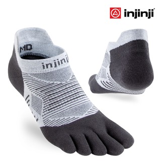 Injinji ถุงเท้าวิ่ง แยกนิ้ว Run LW NO SHOW GREY รุ่นวิ่งซ่อนข้อ สีเทา ของแท้