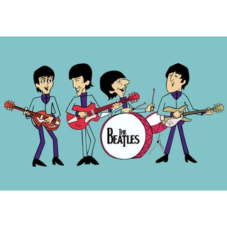 โปสเตอร์ The Beatles John Lennon Paul McCartney โปสเตอร์ วอลเปเปอร์ ตกแต่งผนัง Poster โปสเตอร์วินเทจ โปสเตอร์วงดนตรี