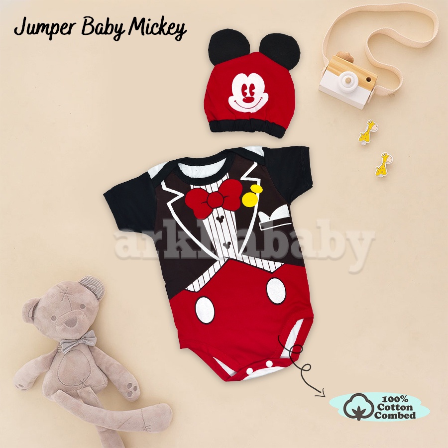 เสื้อผ้าเด็ก JUMPER WITH MICY MOTIF/BABY COSTUME/BABY CHARACTER CLOTHES/BABY JUMPER/ (SNI)