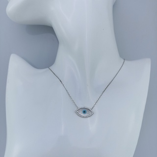 Silver thai 925 sterling silver cz diamond in the middle is the eye shapeเพชร cz เงินแท้ 925 ตรงกลางเป็นรูปตา