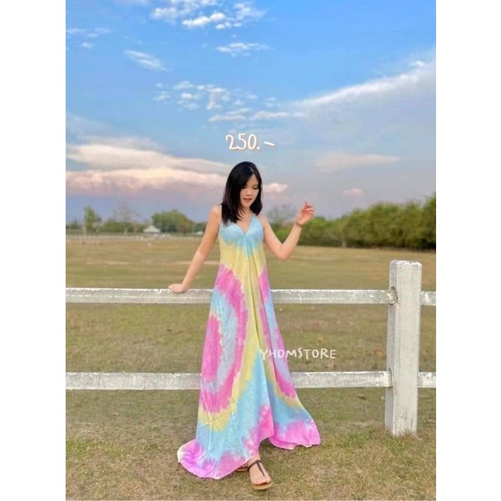 เดรสยาวผ้ามัดย้อมสีพาสเทล - รูปที่ 2