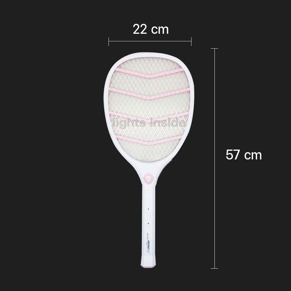 ไม้ตียุง ไม้ตียุงไฟฟ้า ไม้ช็อตยุง ที่ตียุง ขาเสียบชาร์จในตัว (คละสี) - รูปที่ 4