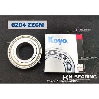 6204 ZZ ยี่ห้อ KOYO แท้ ตลับลูกปืน deep groove ball bearing 6204 ขนาด 20*47*14 ลูกปืน ตลับลูกปืนรู 20 มม