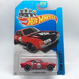 รถเหล็ก Hotwheels 70 TOYOTA CELICA สีแดง เบอร์22 (ib22)