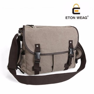 ETONWEAG กระเป๋าสะพายข้าง สไตล์เกาหลี แคนวาส Canvas (สีกากี/ Khaki)