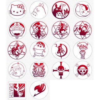 มี 20 ลาย หัวเปลี่ยนตราประทับครั่ง Japanese cartoon เส้นผ่าศูนย์กลาง 2.5, 3 ซม. (seal for sealing wax stamp)