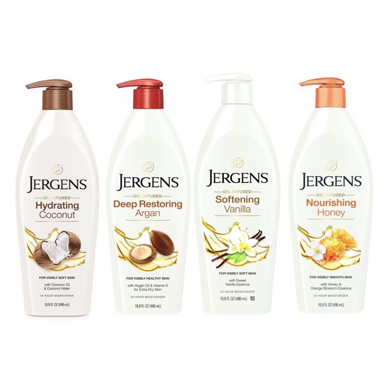 ของแท้ พร้อมส่ง โลชั่นบำรุงผิวกาย jergens (พรีเมี่ยม)ขนาด 496 ml.