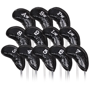 ปลอกหุ้มหัวไม้กอล์ฟชุดเหล็กลายหนังจระเข้ แพ็ค 10 ชิ้น Golf head cover set  (CVI003)