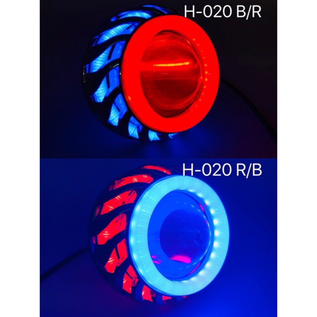 ไฟโปรเจคเตอร์ ไฟหน้า มอเตอร์ไซค์ เปิดไฟหน้าเป็นสีขาว เปิดปิดอีกครั้งเป็นไฟกระพริบ 12V-80V LED H-020