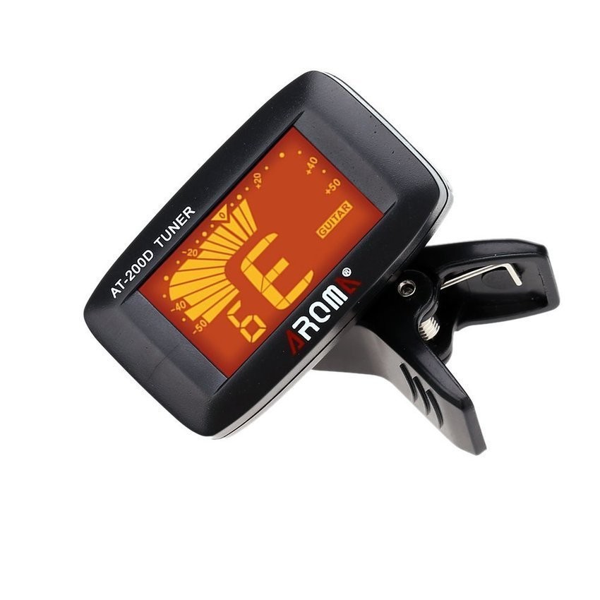 Aroma Guitar Bass Tuner Mini 360 Degree Rotatable Clip Clip-on Tuner for Chromatic Guitar Bass Violi