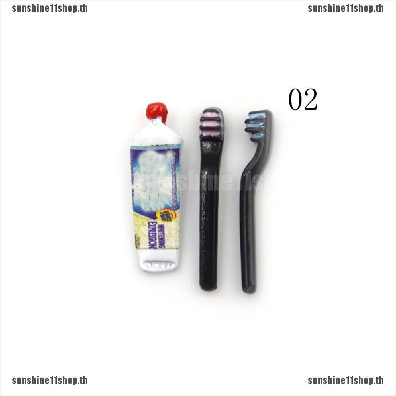 【SHINE11SHOP】3pcs 1:12 DollHouse Miniature Bathroom Toothpaste ...