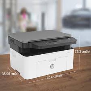 เครื่องปริ้นเตอร์มัลติฟังก์ชันเลเซอร์ สีขาว HP MFP 135w