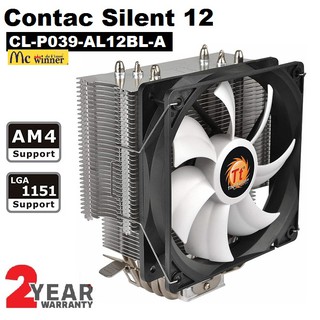 CPU AIR COOLER (พัดลมซีพียู) THERMALTAKE CONTAC SEILENT12 [CL-P039-AL12BL-A] - รับประกัน 2 ปี